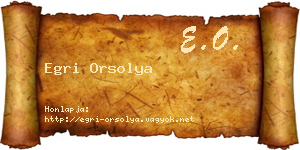 Egri Orsolya névjegykártya