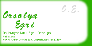 orsolya egri business card